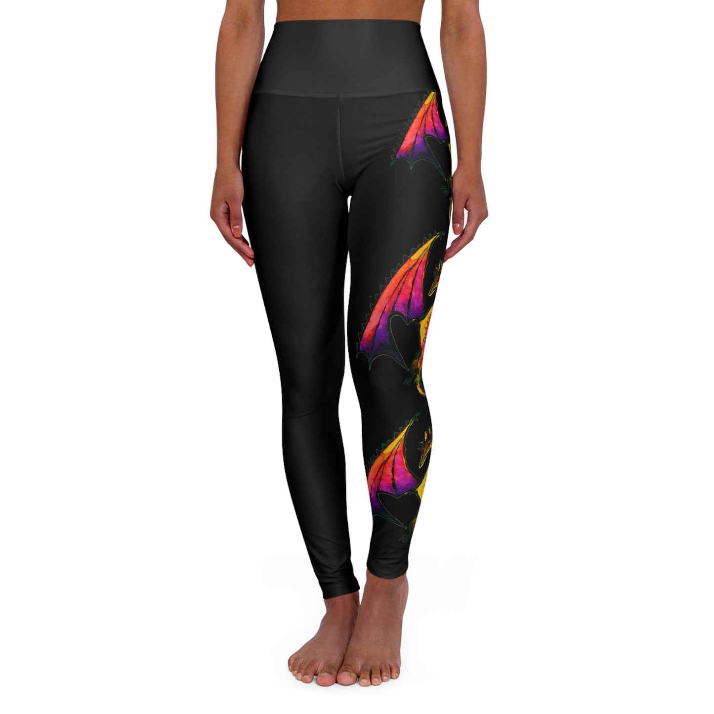 Red Dragon High Waisted Yoga Leggings (AOP)