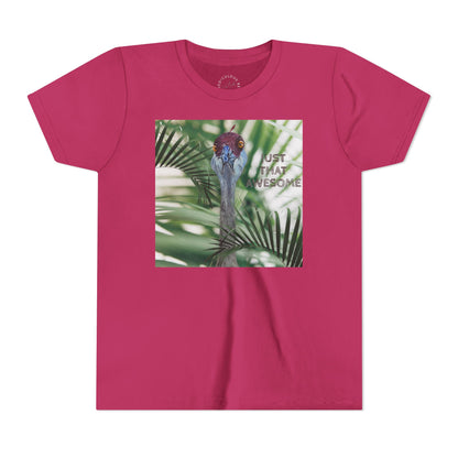 Youth Tee — 'Just That Person' Tropical Bird Graphic