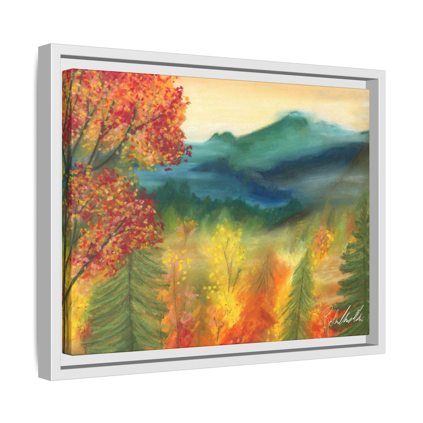 Fall Mountains Framed Wall Art