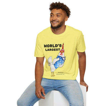 World's Largest Chicken T-Shirt — Funny Patriotic Rooster Tee