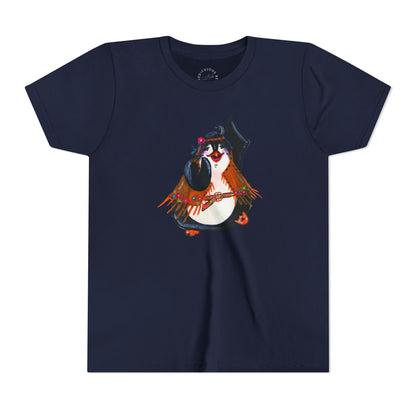 Kids Dancing Penguin Tee — Cute 60s Retro Penguin Graphic Youth T‑Shirt