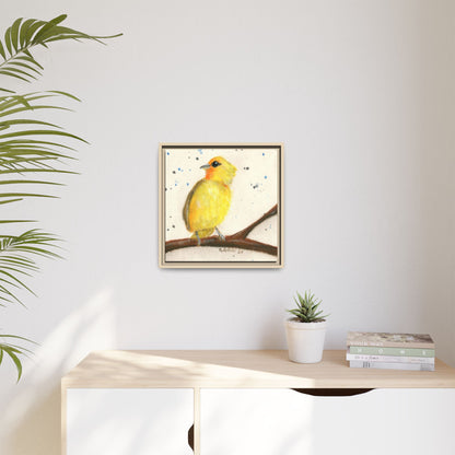 Yellow Canary Bird Framed Wall Art