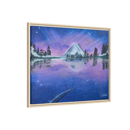 Purple Sky Over Lone Mountain Framed Wall Art