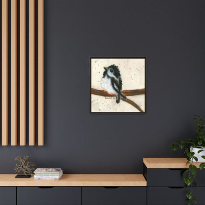 Black Finch Bird Framed Wall Art
