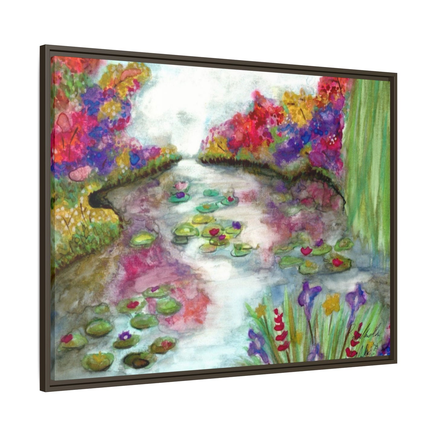 Floral Summer Pond Framed Wall Art