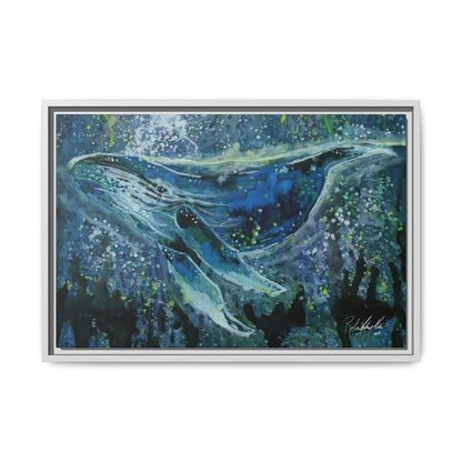 Watercolor Whale Framed Wall Art