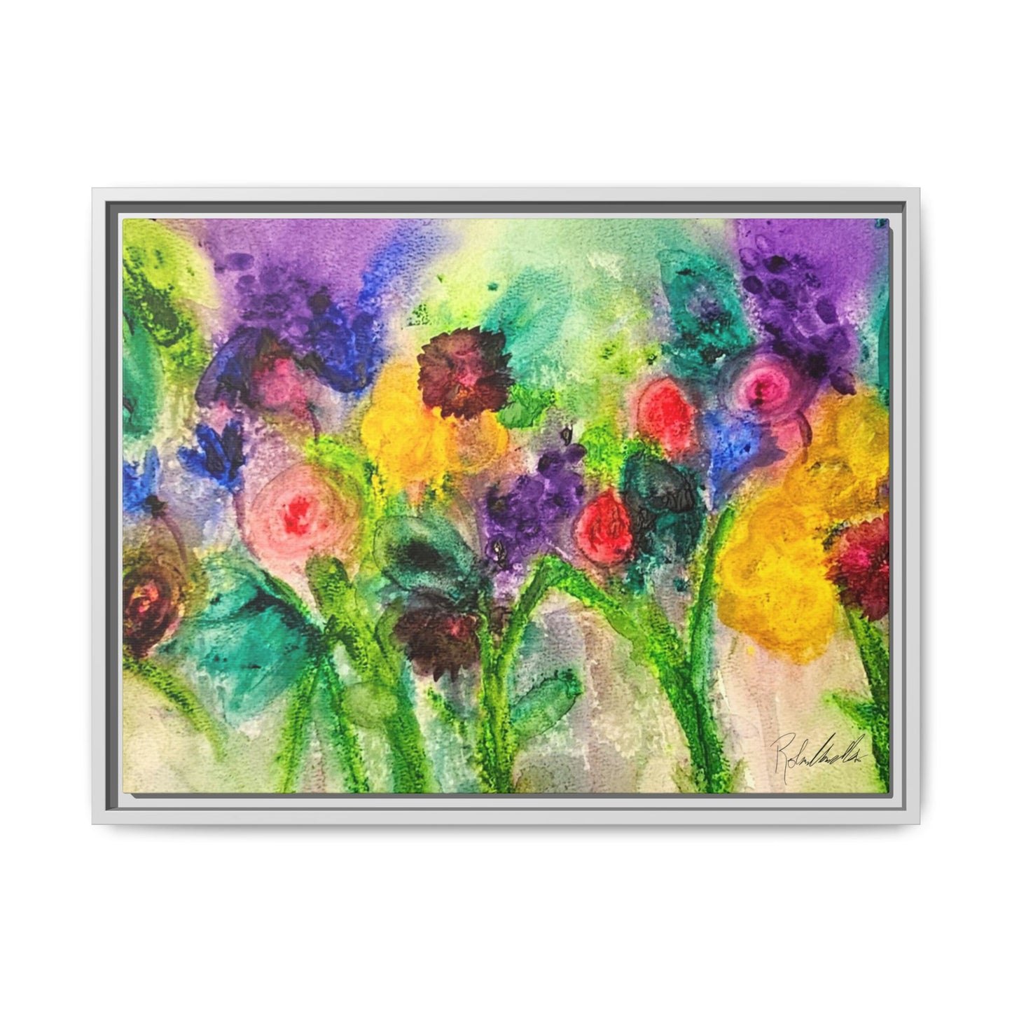 Abstract Flowers Framed Wall Art