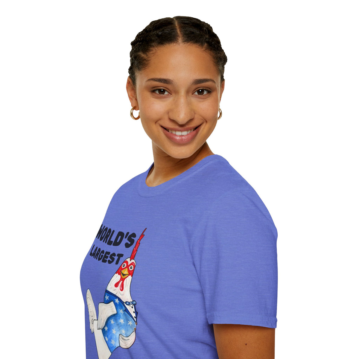 World's Largest Chicken T-Shirt — Funny Patriotic Rooster Tee