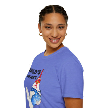 World's Largest Chicken T-Shirt — Funny Patriotic Rooster Tee