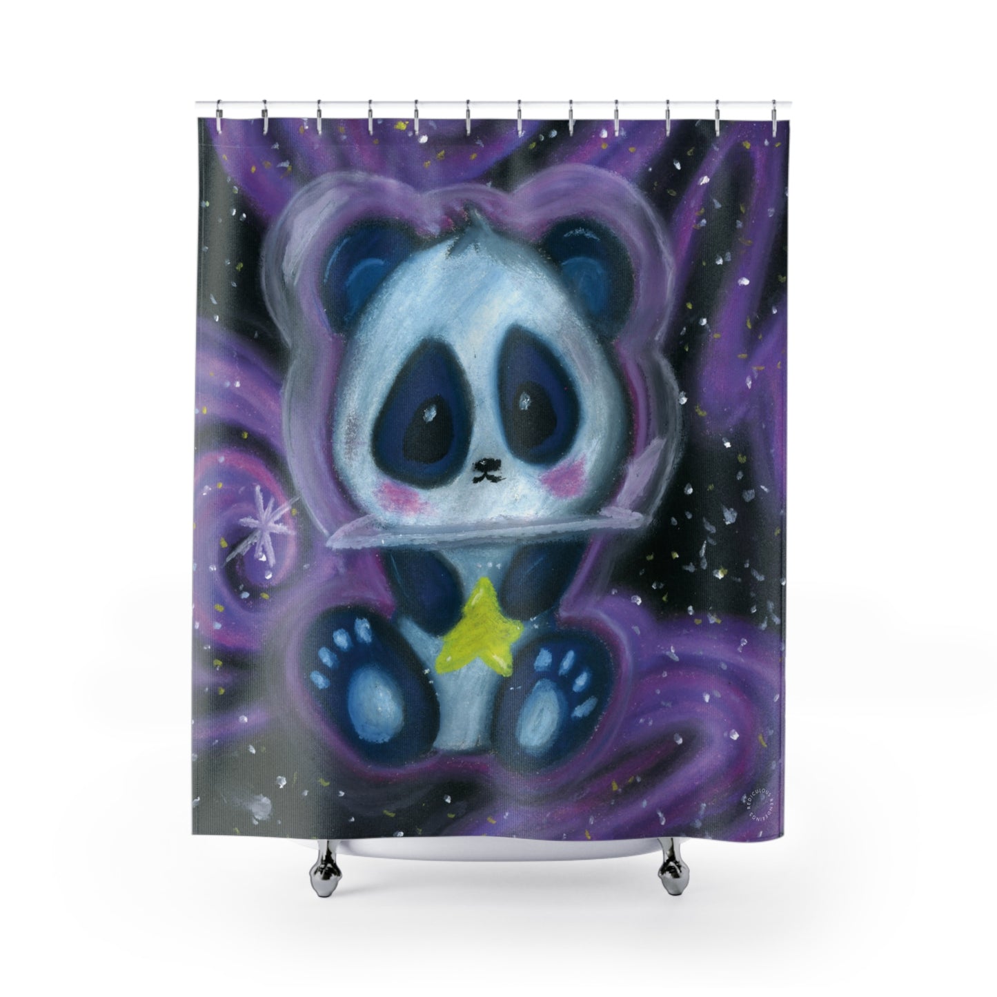 Space Panda Shower Curtain