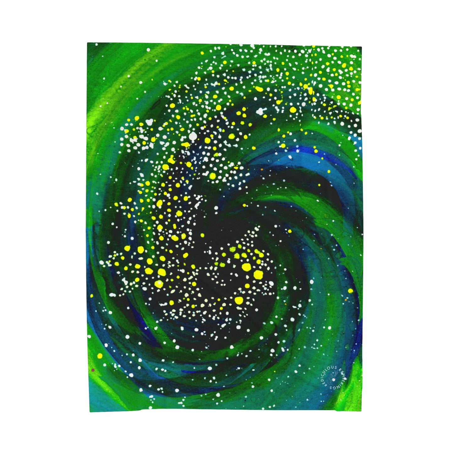 Spiral Galaxy Velveteen Plush Blanket