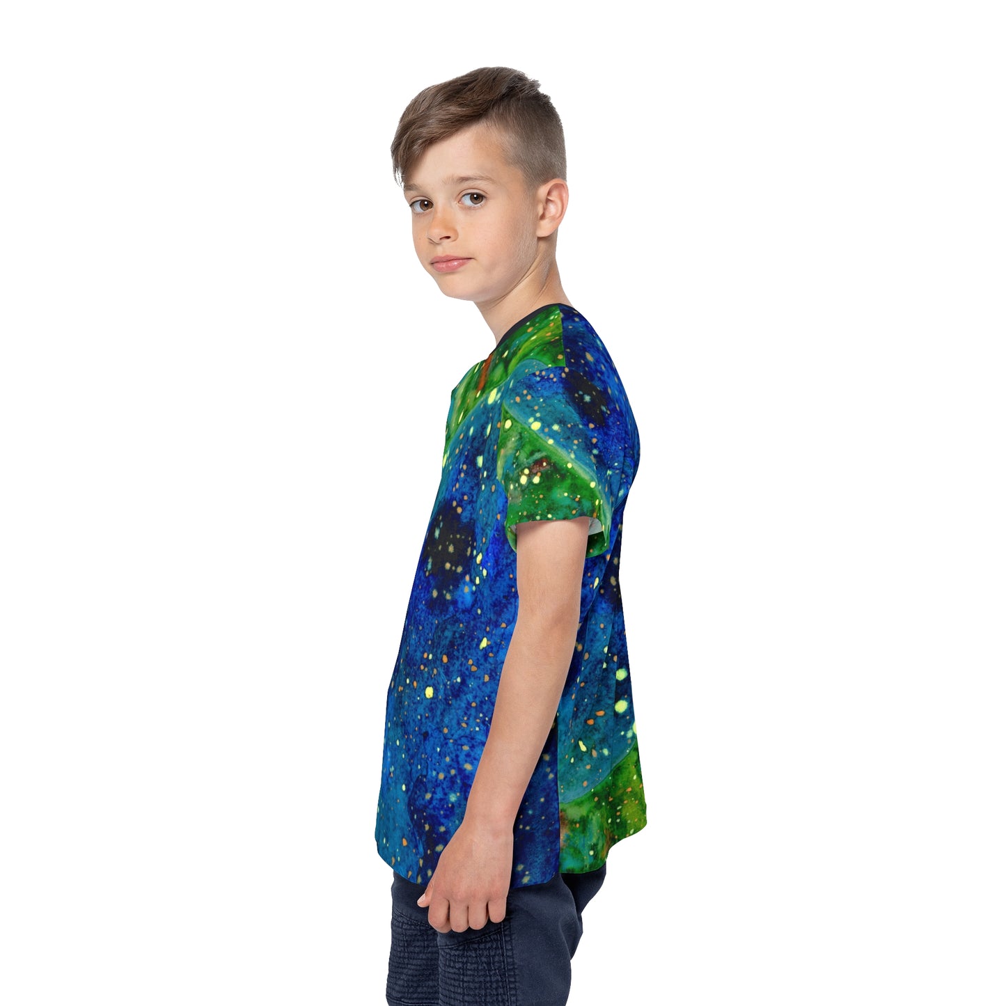 Blue Planet Galaxy Kids Sports Jersey (AOP)