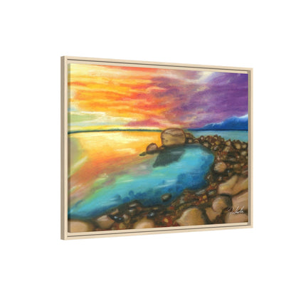 Sunset Ocean Beach Framed Wall Art