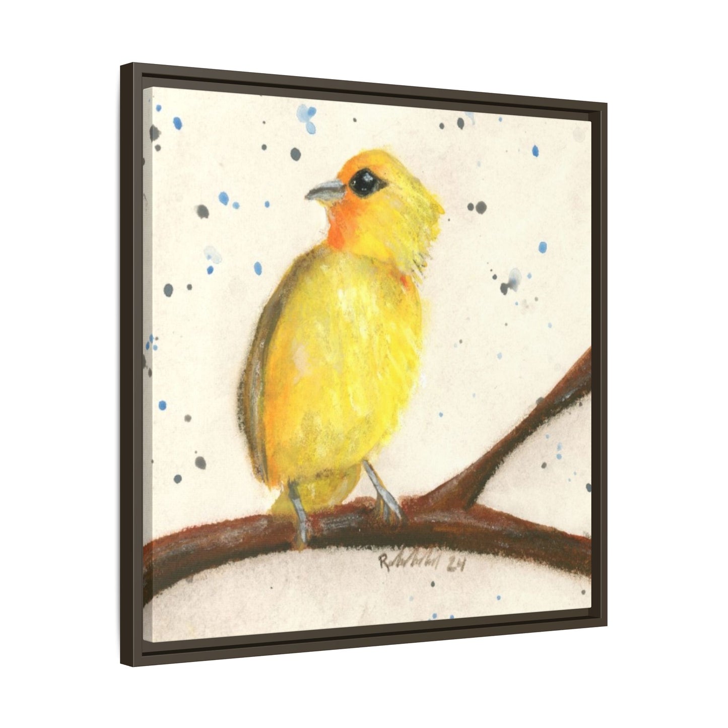 Yellow Canary Bird Framed Wall Art