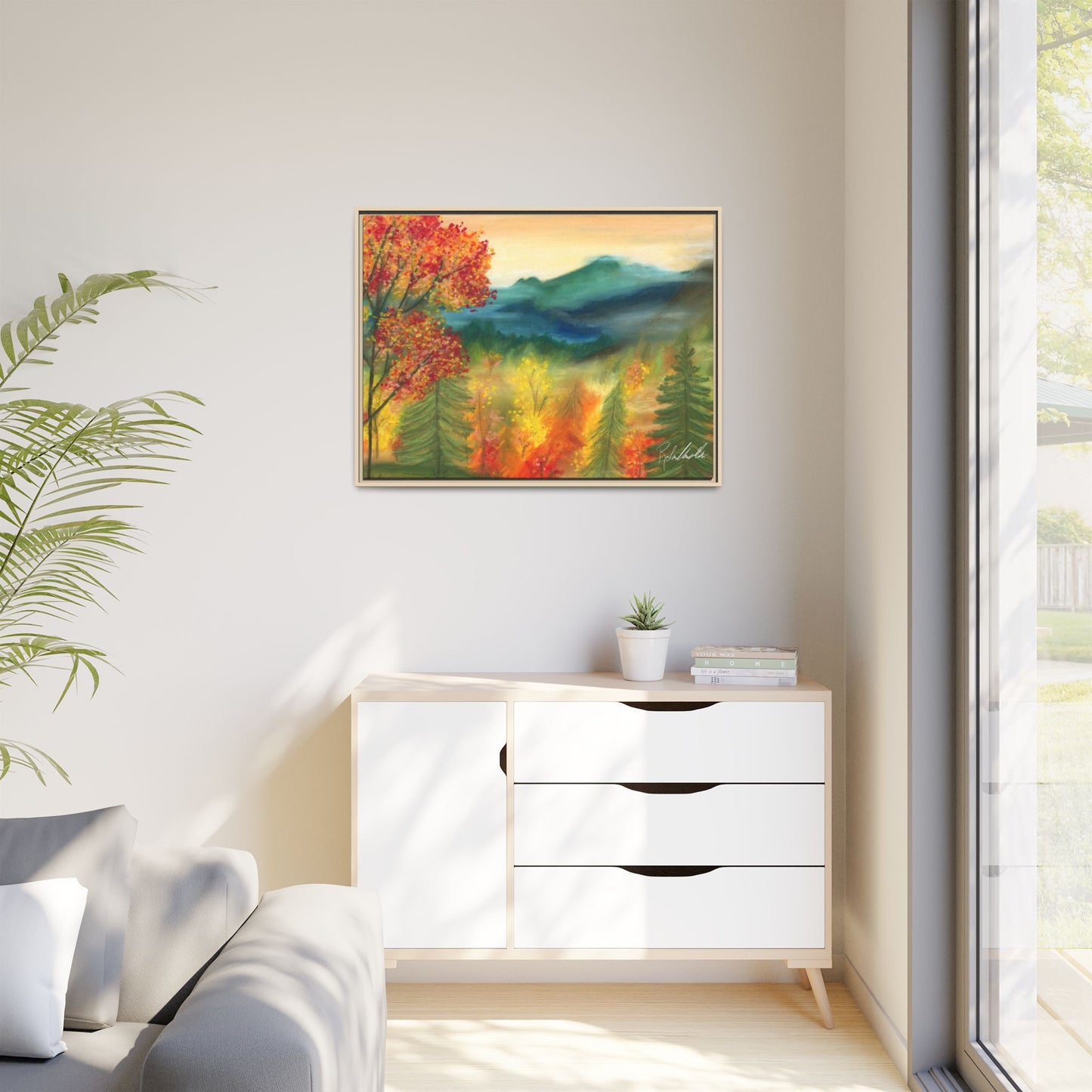 Fall Mountains Framed Wall Art