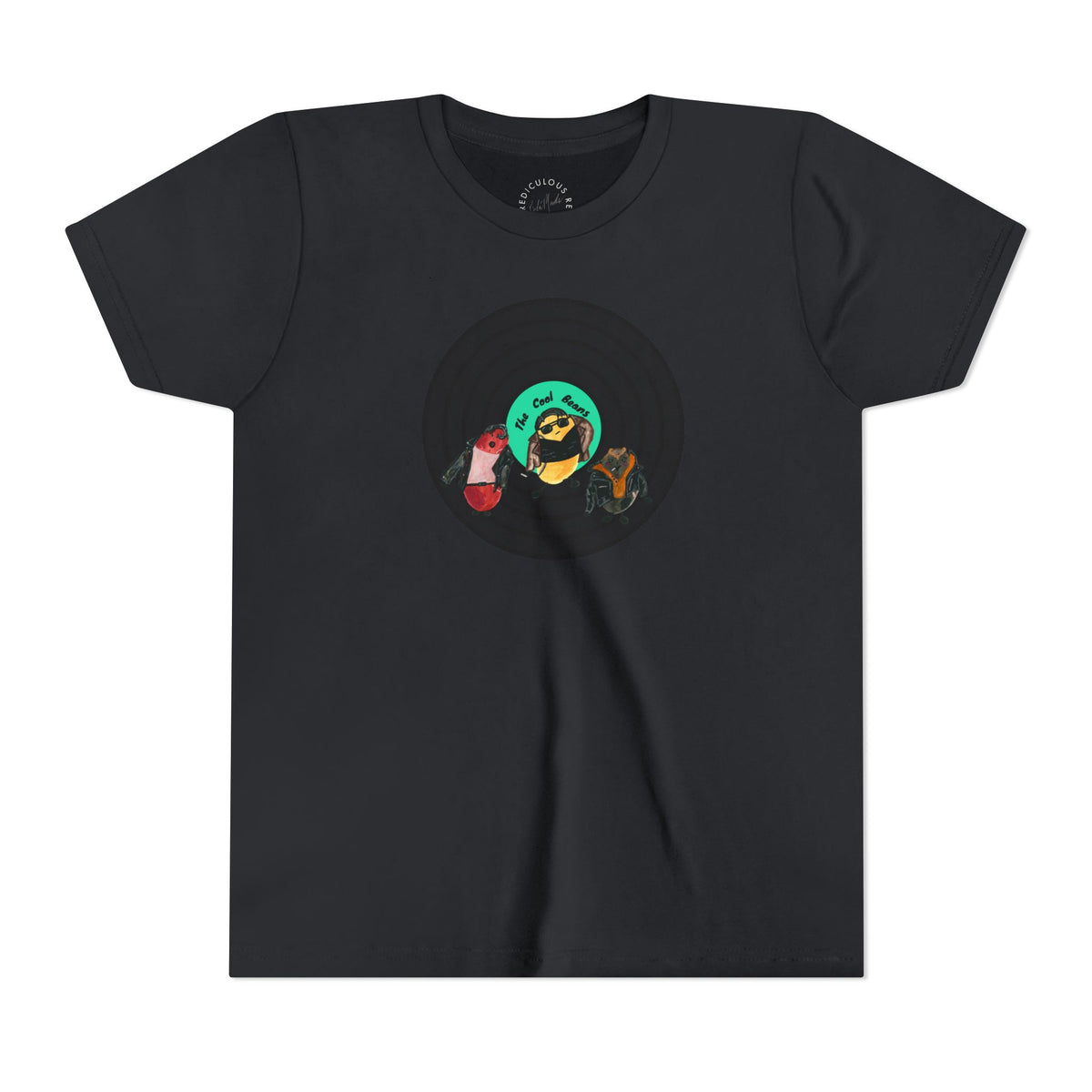 Youth Tee — Cute Cool Beans Retro Vinyl Graphic