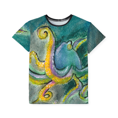 Kids Octopus Sports Jersey — Colorful Ocean Art Athletic Tee