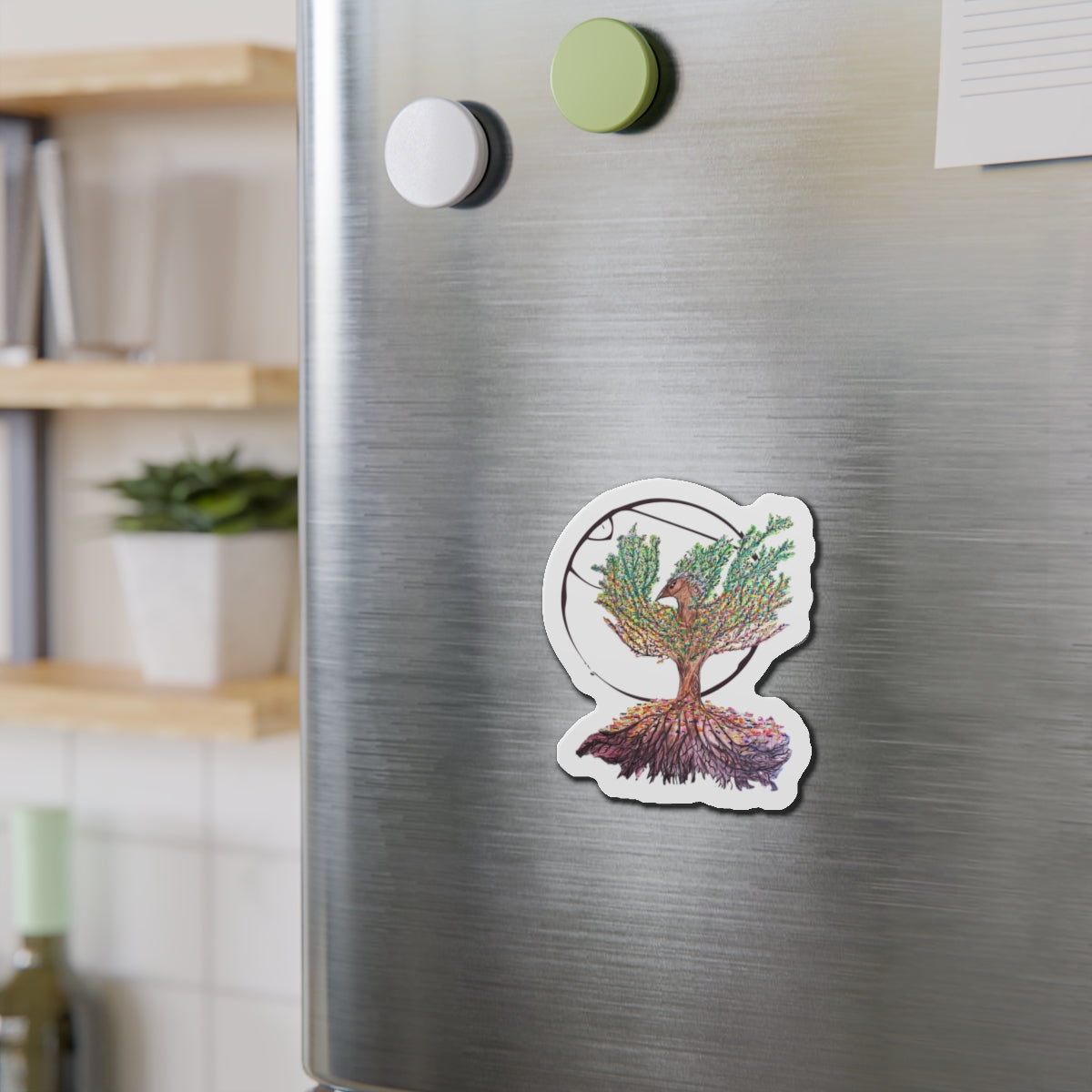 Phoenix Tree Die-Cut Magnets