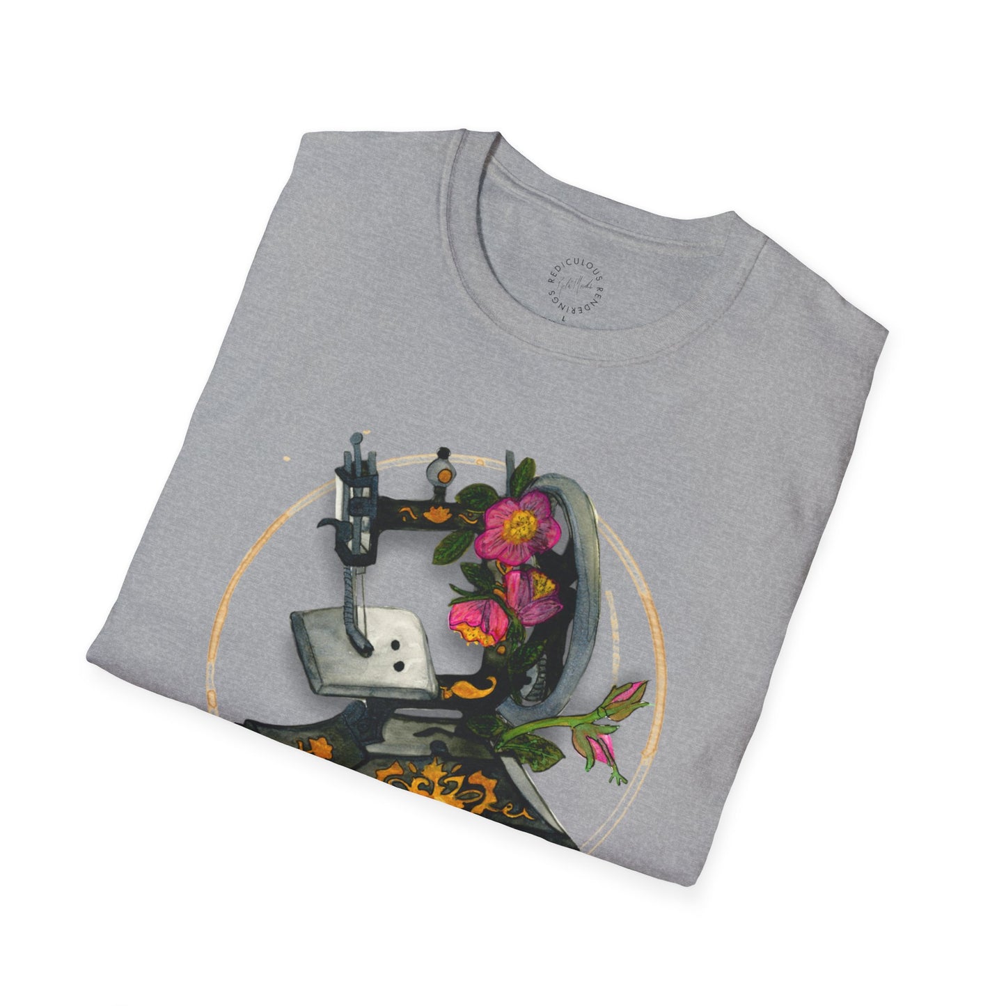 Vintage Sewing Machine Unisex Softstyle T-Shirt