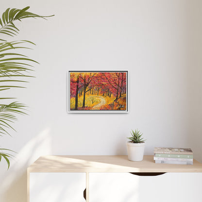 Vibrant Fall Forest Framed Wall Art