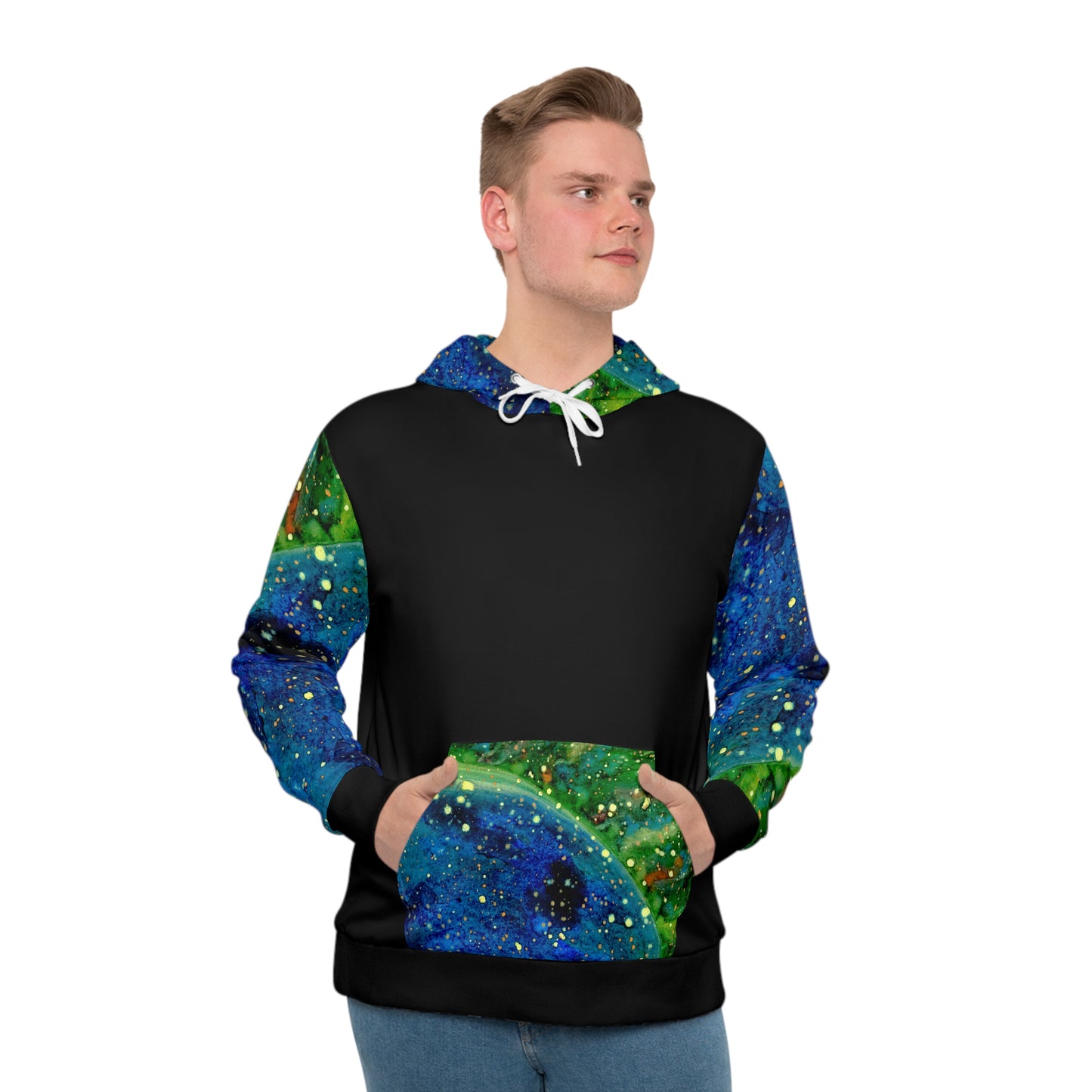 Blue Planet Galaxy Unisex Fashion Hoodie (AOP)