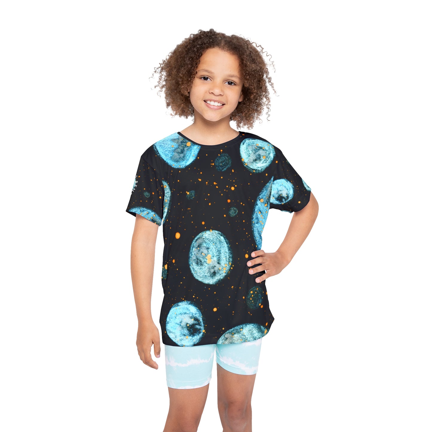 Little Blue Planets Galaxy Kids Sports Jersey (AOP)