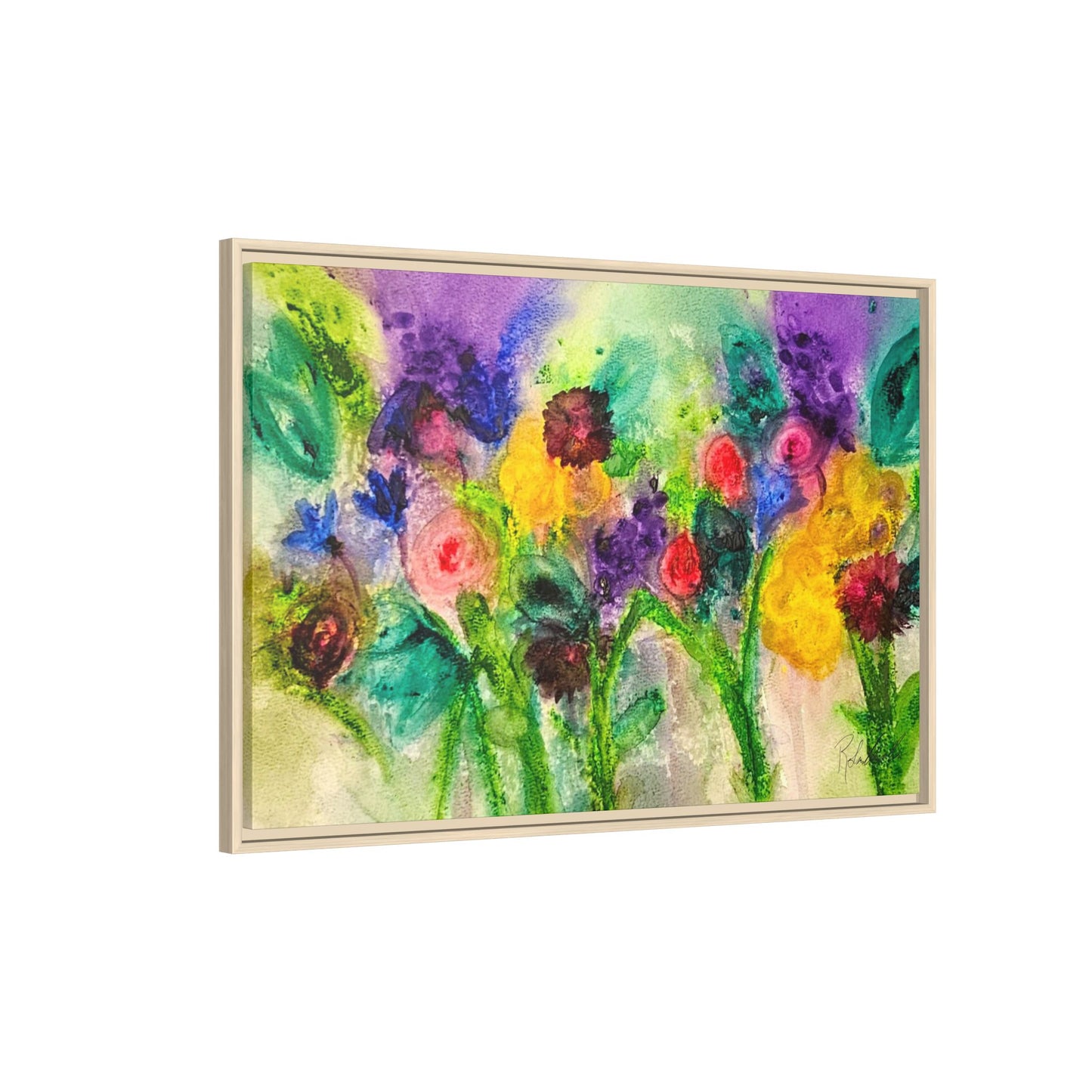 Abstract Flowers Framed Wall Art