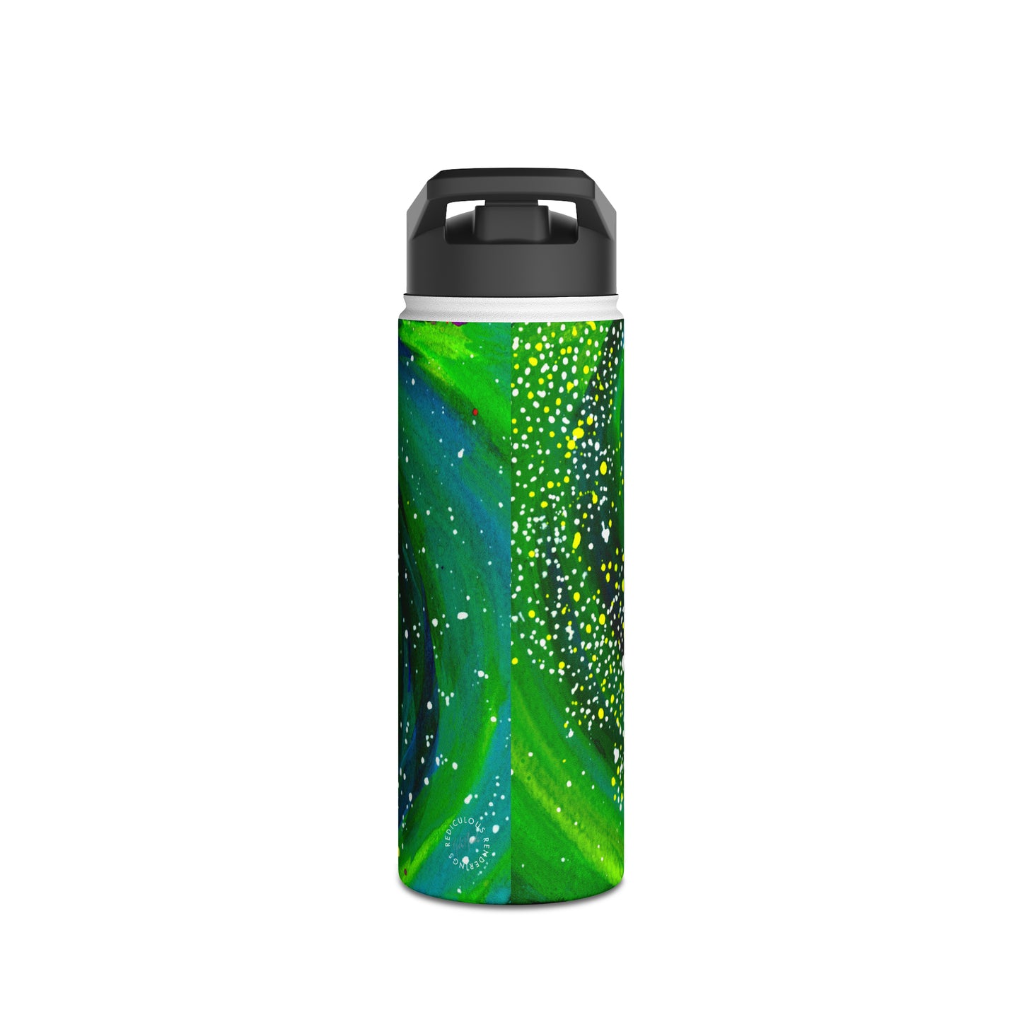 Spiral Galaxy Stainless Steel Water Bottle, Standard Lid