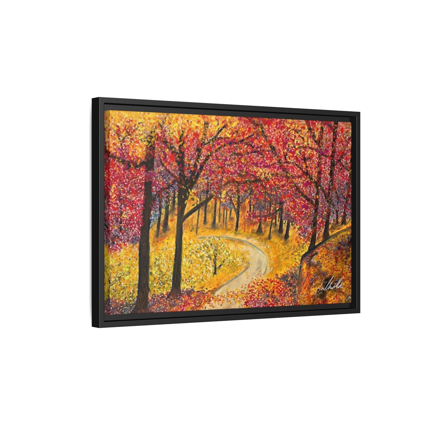 Vibrant Fall Forest Framed Wall Art