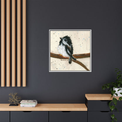 Black Finch Bird Framed Wall Art