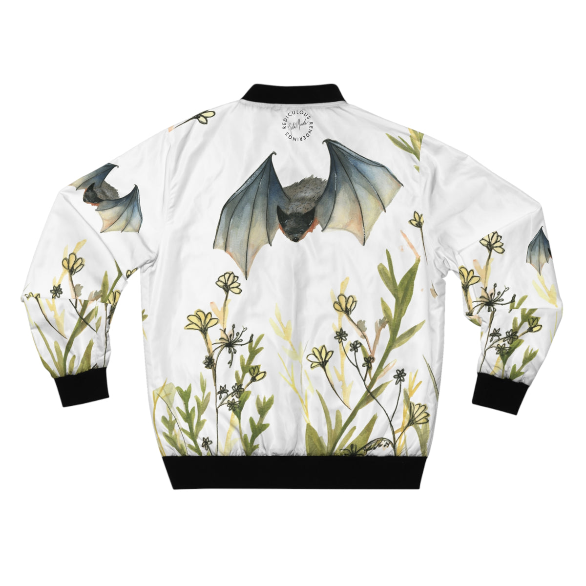 Bat & Wildflower Bomber Jacket