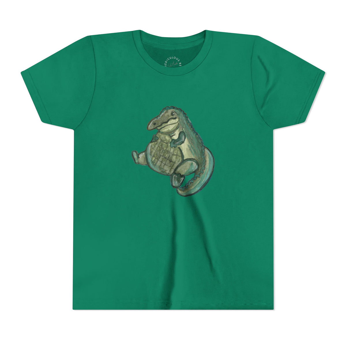 Kids T‑Shirt — Cute Chubby Alligator Graphic
