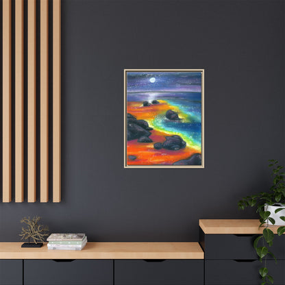 Beach at Night Frame Wall Art