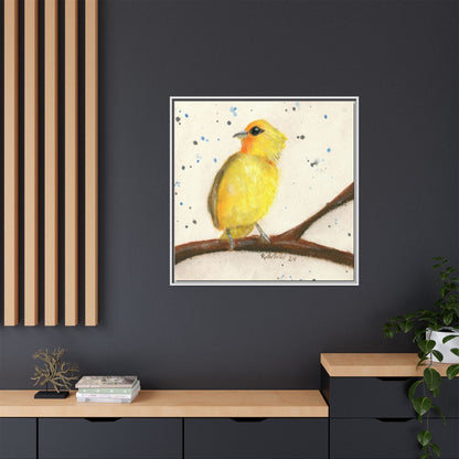 Yellow Canary Bird Framed Wall Art