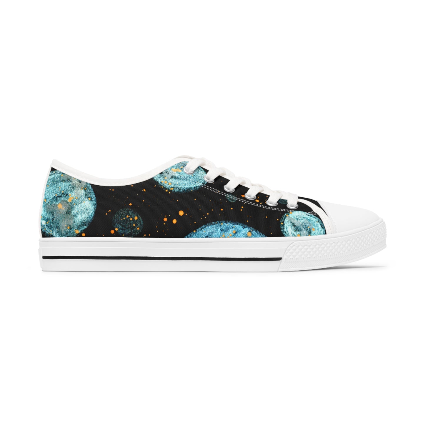 Little Blue Planets Galaxy Unisex Classic Low Top Sneakers Closed Toe Casual Walking Fashion Shoes