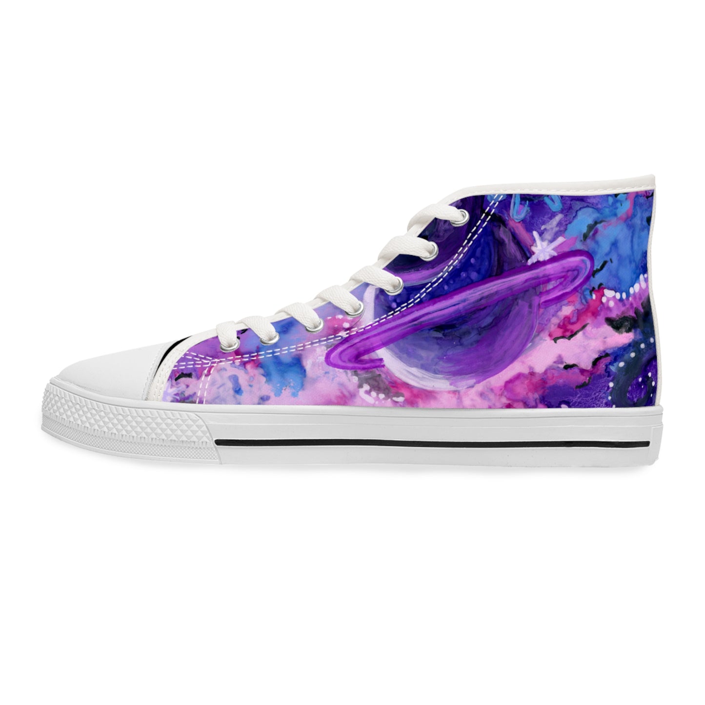 Purple Galaxy Unisex Classic High Top Sneakers