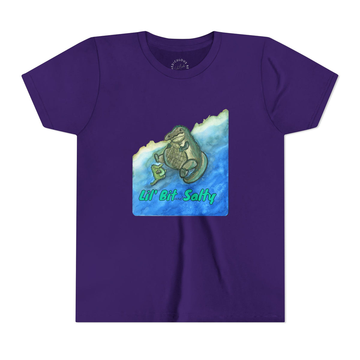 Youth Tee — "Lil' Bit Salty" Gator Graphic Shirt