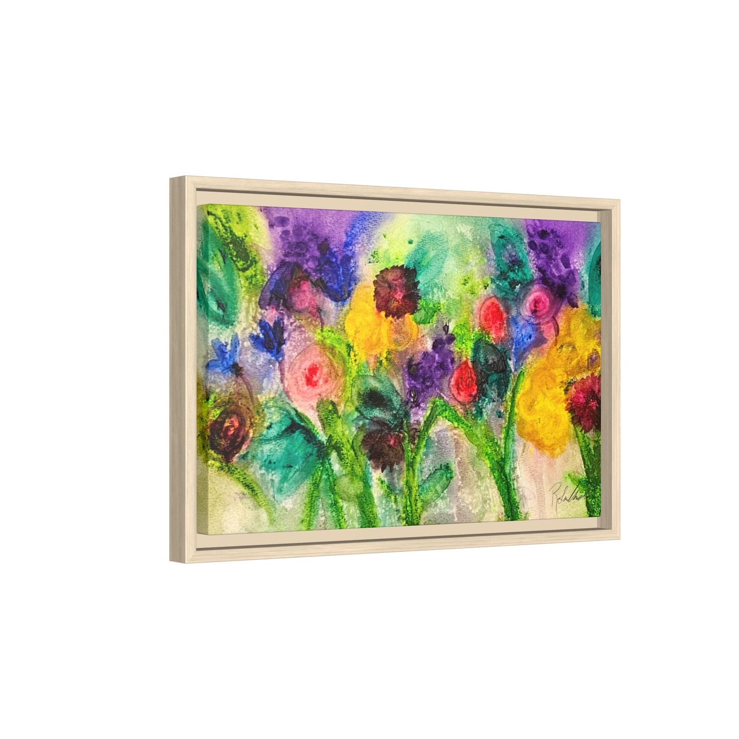 Abstract Flowers Framed Wall Art