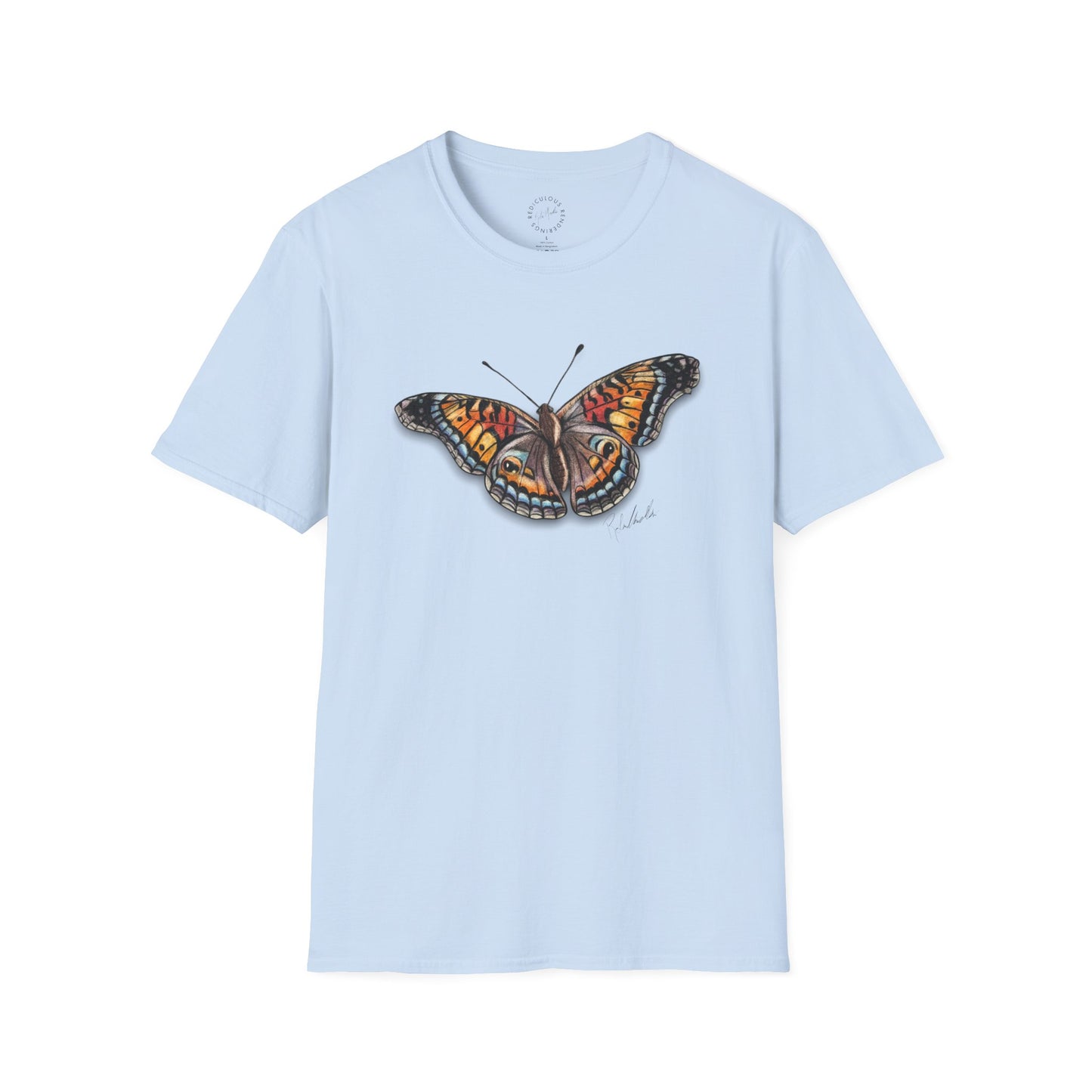 Butterfly Unisex Softstyle Print T-Shirt