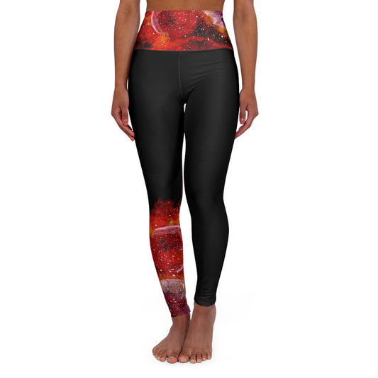 Orange Moons Galaxy High Waisted Yoga Leggings (AOP)