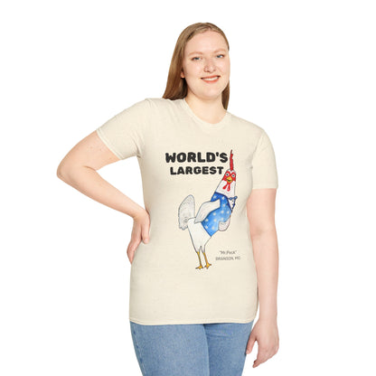 World's Largest Chicken T-Shirt — Funny Patriotic Rooster Tee