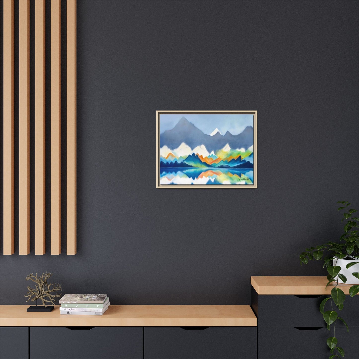 Blue and Gray Smokey Mountains Framed Wall Art