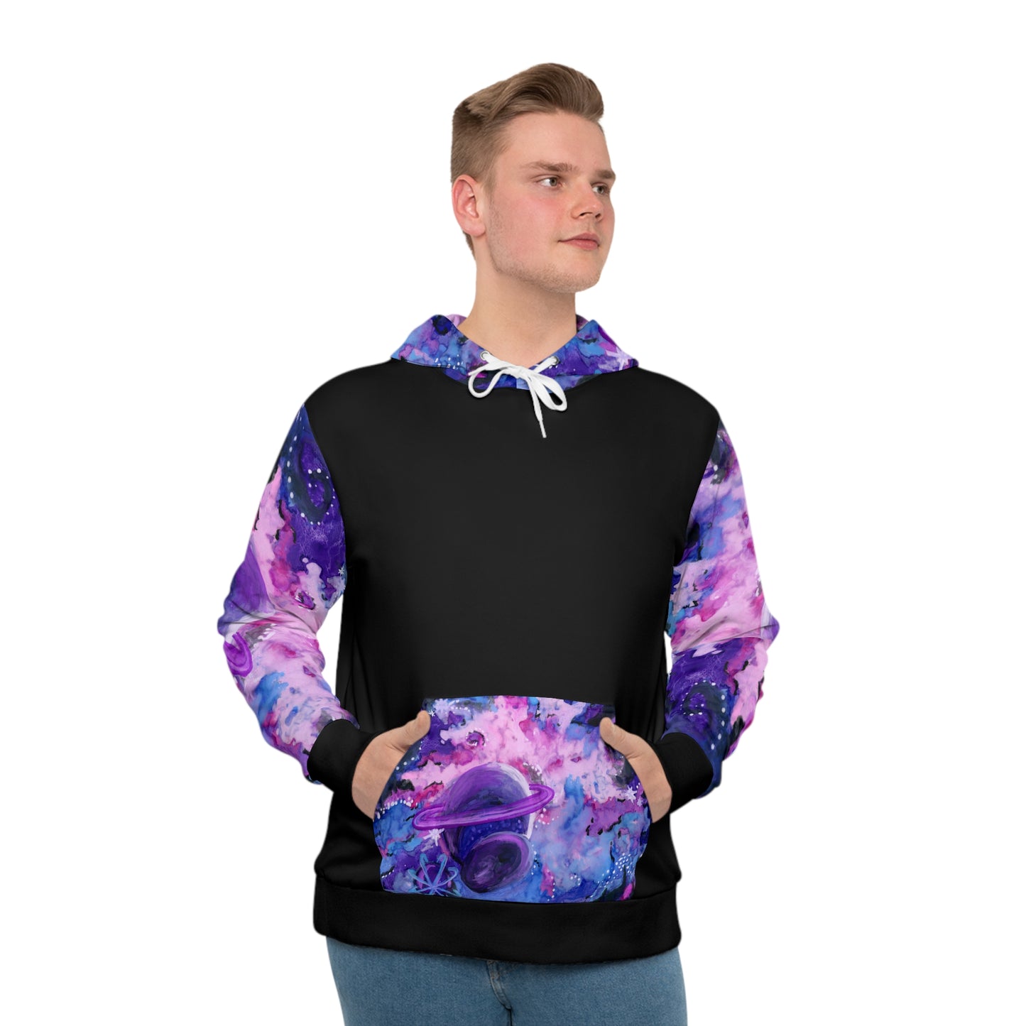 Purple Galaxy Galaxy Unisex Fashion Hoodie (AOP)