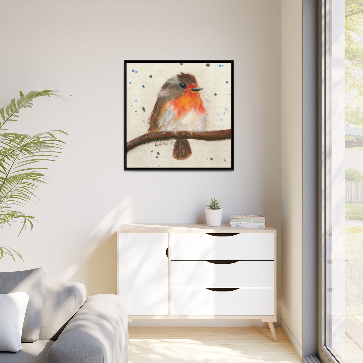 Robin Bird Framed Wall Art