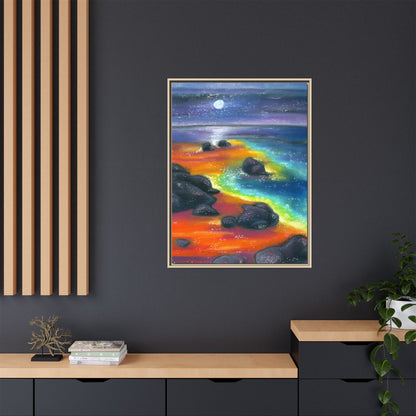 Beach at Night Frame Wall Art