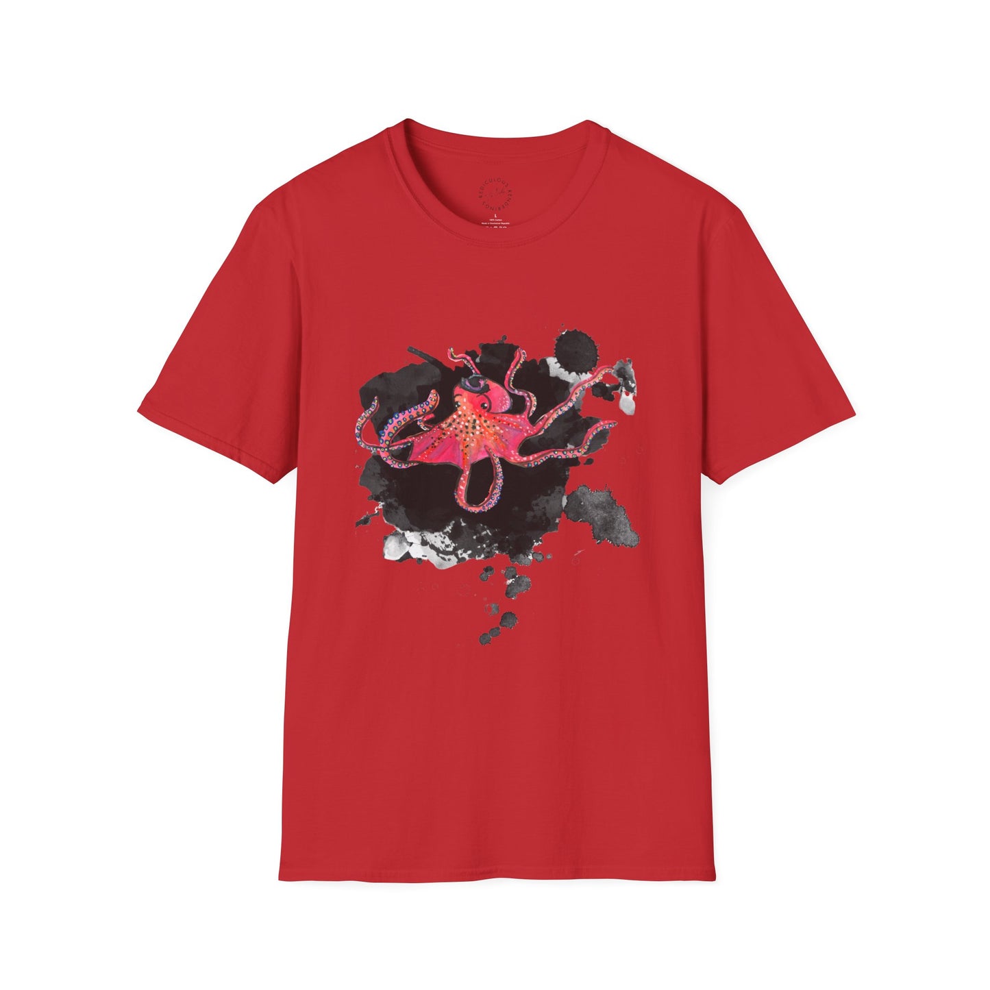 Octopus Ink Blot Unisex Softstyle T-Shirt