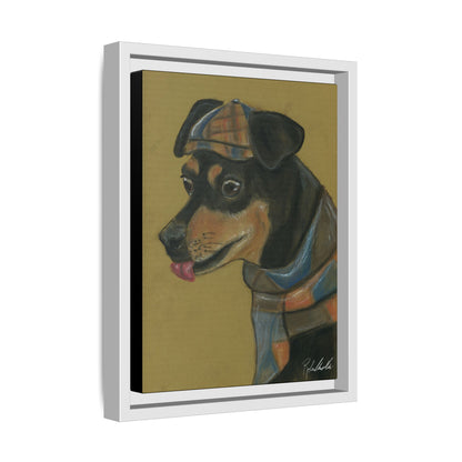 Small Chihuahua Dog in Hat Framed Wall Art