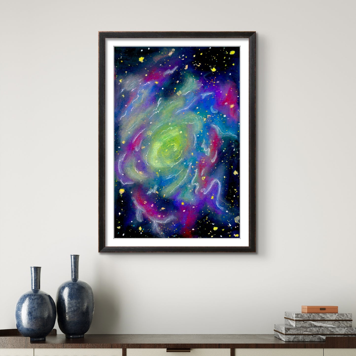 Purple and Green Vortex in Space - Galaxy 8x10 Museum Grade Fine Art Print