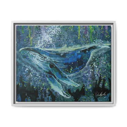 Watercolor Whale Framed Wall Art