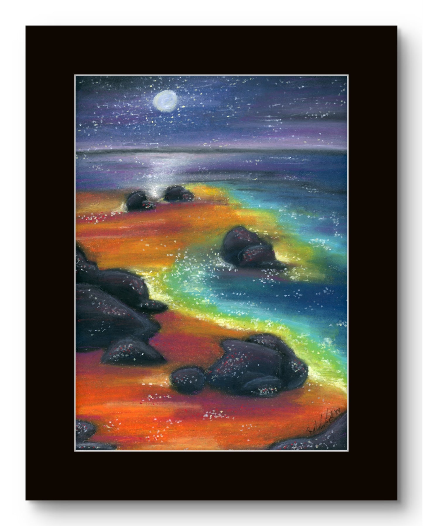 Ocean Beach Under Night Sky 8x10 Museum Grade Fine Art Print